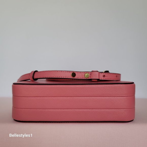 MICHAEL KORS Houston Large Crossgrain Leather Crossbody-Tea Rose color🎈⭐$138. - Picture 10 of 16